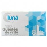 Guantes Luna Vinyl Gloves Size L 100 Unità