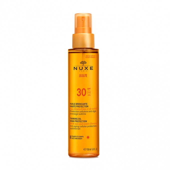 NUXE SUN Tanning Oil High Protection SPF 50 - Face & Body, 150 ml