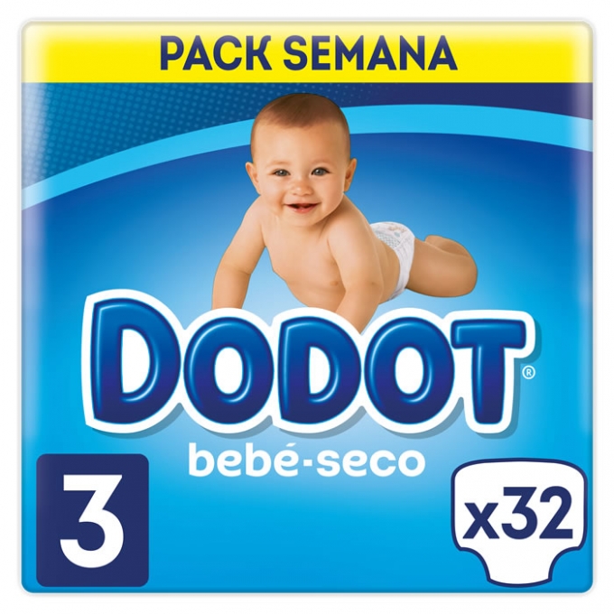 Dodot Baby-Dry Diapers Size 3, 32 Diapers, PharmacyClub