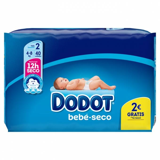 Dodot Baby-Dry Diapers Size 2, 40 Diapers